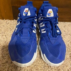 Kansas Jayhawks team-issued Adidas BYW shoes